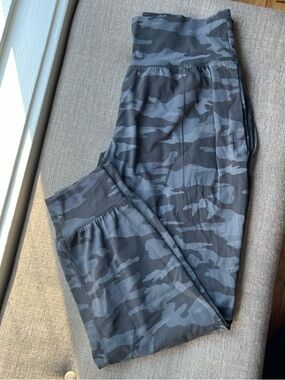 Athleta Black Camo Track Pants